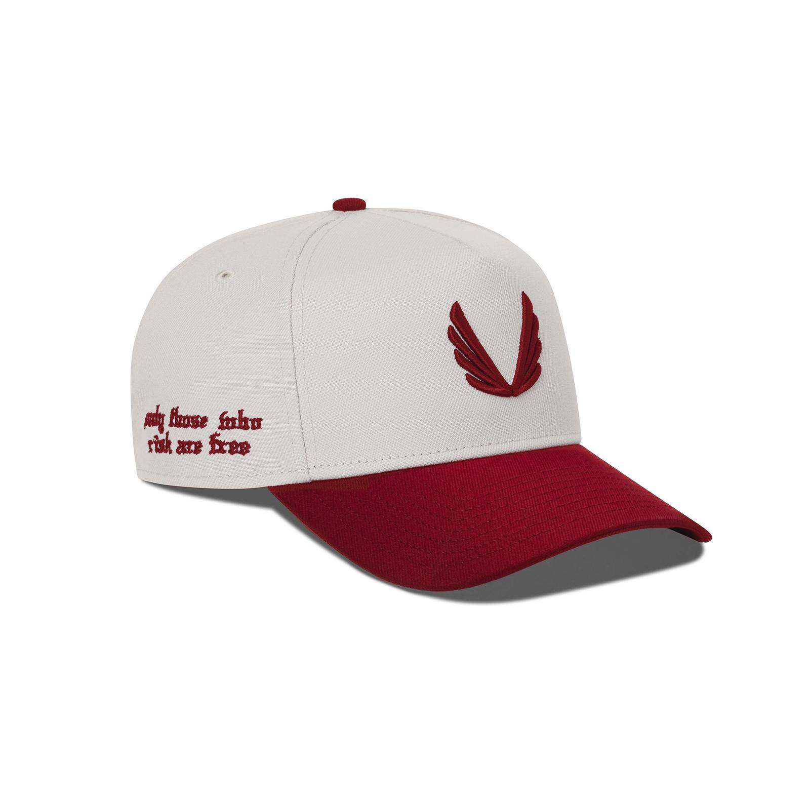 New Era 9Forty A-Frame Hat - Stone/Crimson Two Tone Product Image