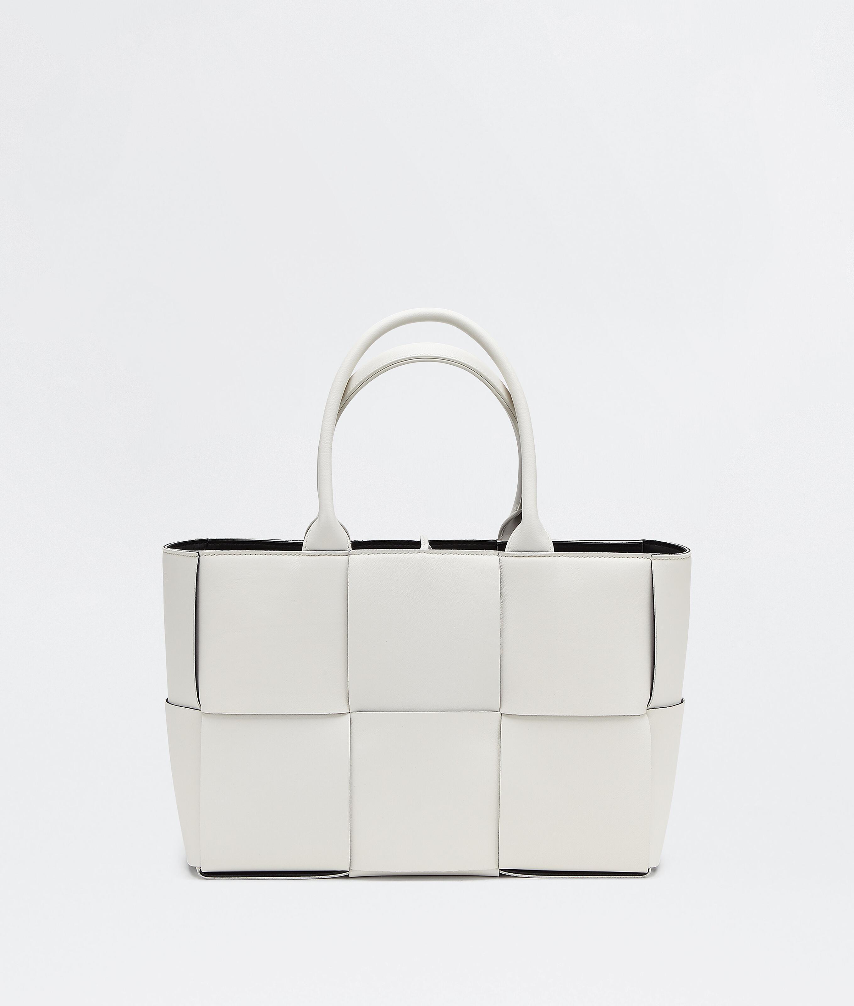 Women's Small Arco Tote Bag in White Product Image