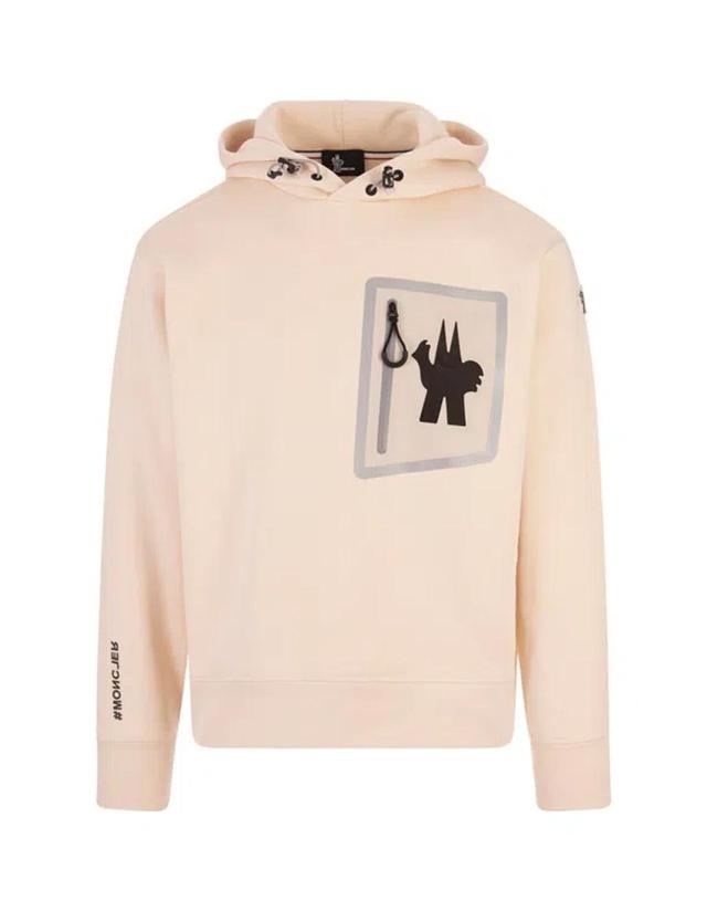 Grenoble Logo Printed Hoodie In White Product Image