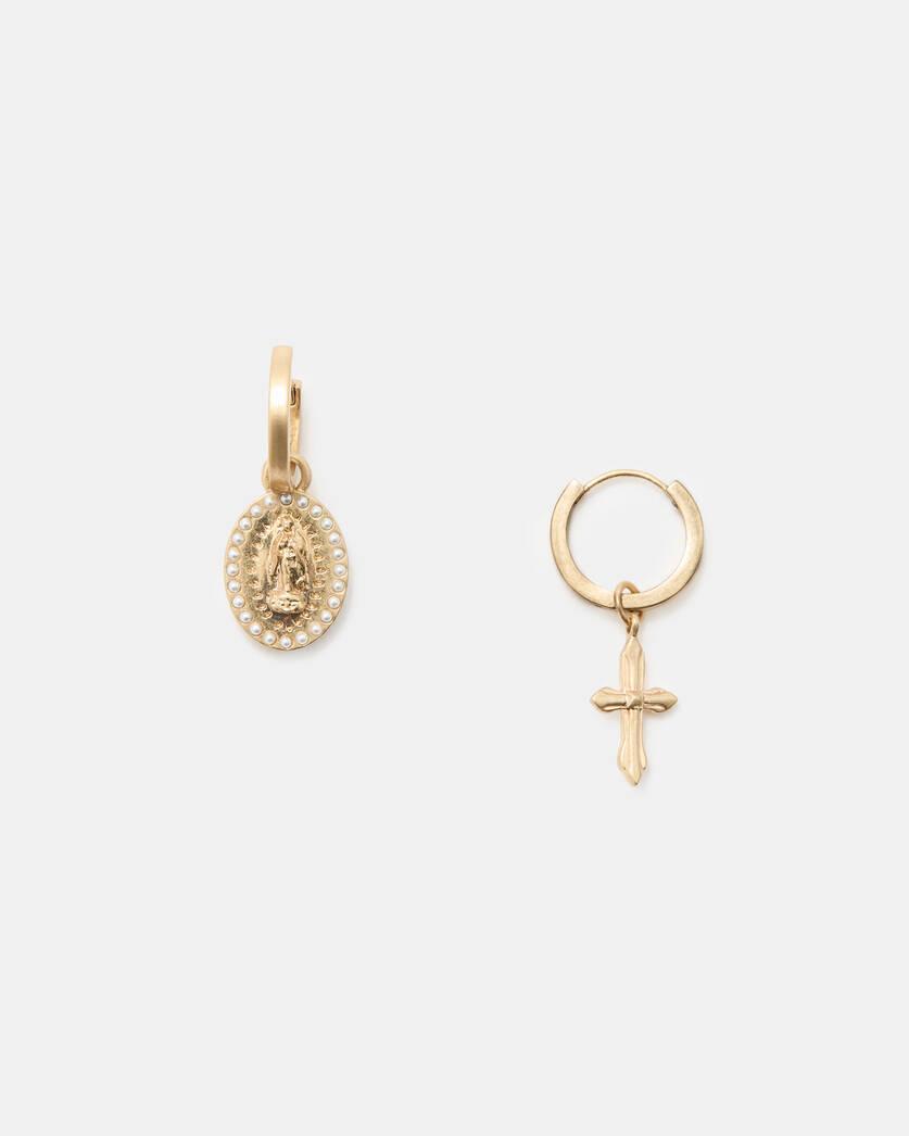 Tilley Mismatched Pendant Hoop Earrings Product Image