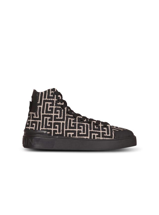 Monogram jacquard B-Court high-top sneakers Product Image