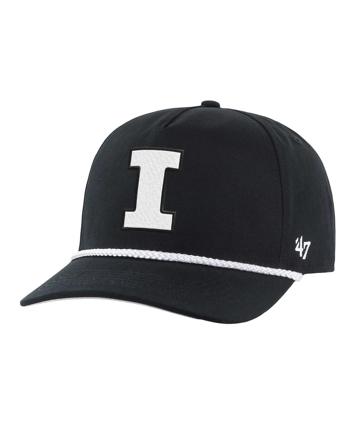 47 Brand Mens Black Illinois Fighting Illini Rope Hitch Adjustable Hat Product Image