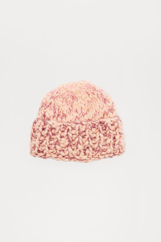 Yummy Knit Beanie - Pink/combo Product Image