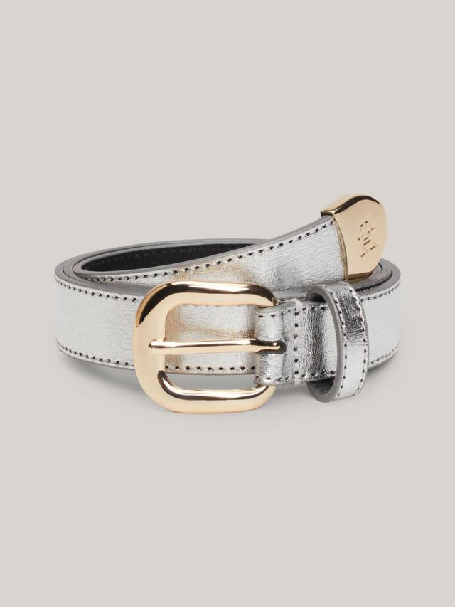 Tommy Hilfiger Women's Metallic Leather Belt Product Image