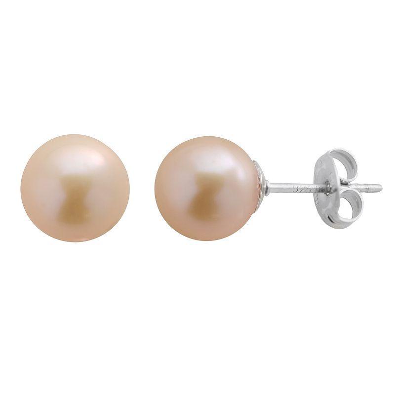 PearLustre by Imperial Dyed Freshwater Cultured Pearl Sterling Silver Stud Earrings, Womens, Pink Product Image