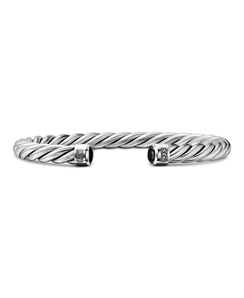 David Yurman Mens Cable Classic Cuff Bracelet with Black Onyx, 6mm Product Image