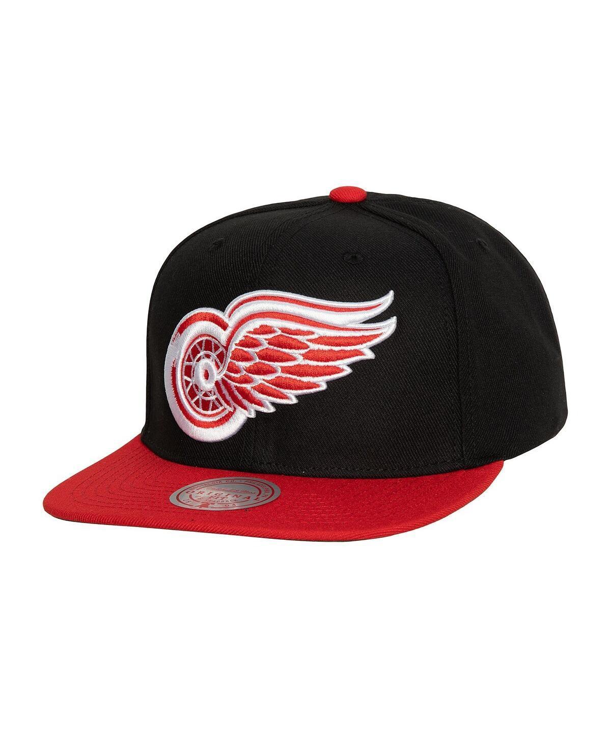 Mens Mitchell & Ness Black Detroit Red Wings Core Team Ground 2.0 Snapback Hat Product Image