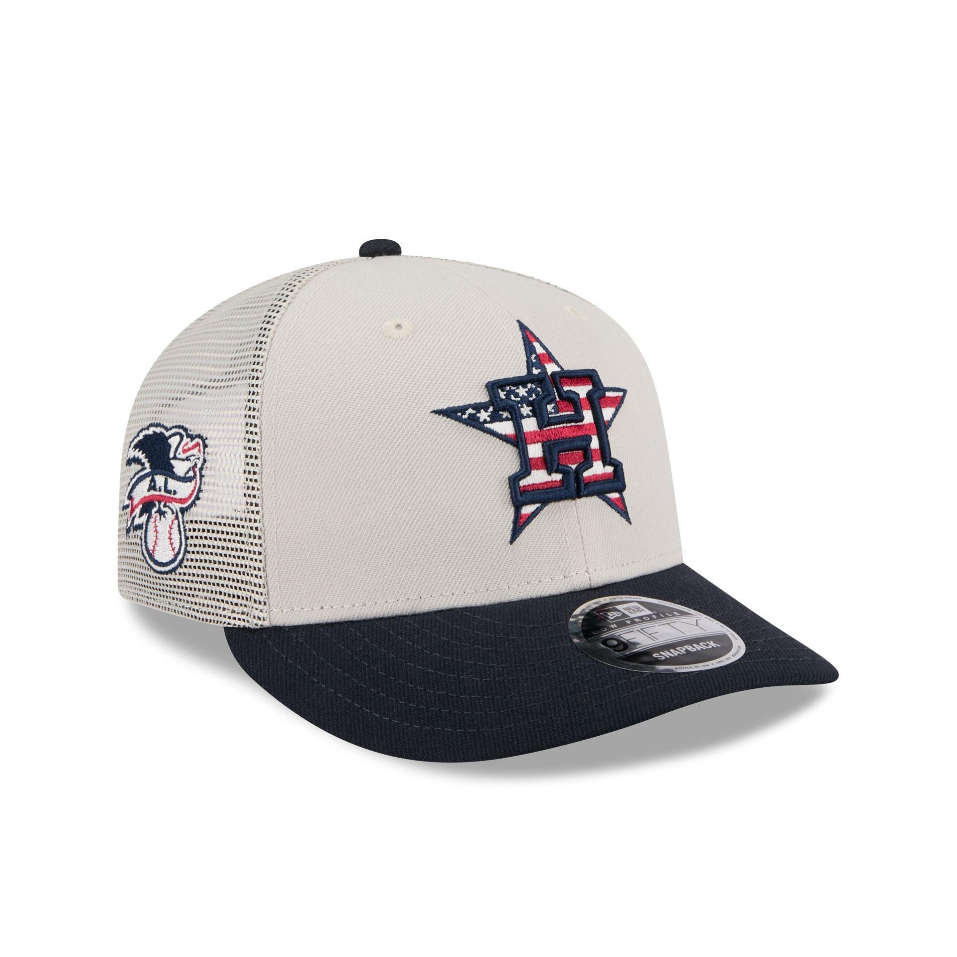 Houston Astros Independence Day 2024 Low Profile 9FIFTY Trucker Hat Male Product Image