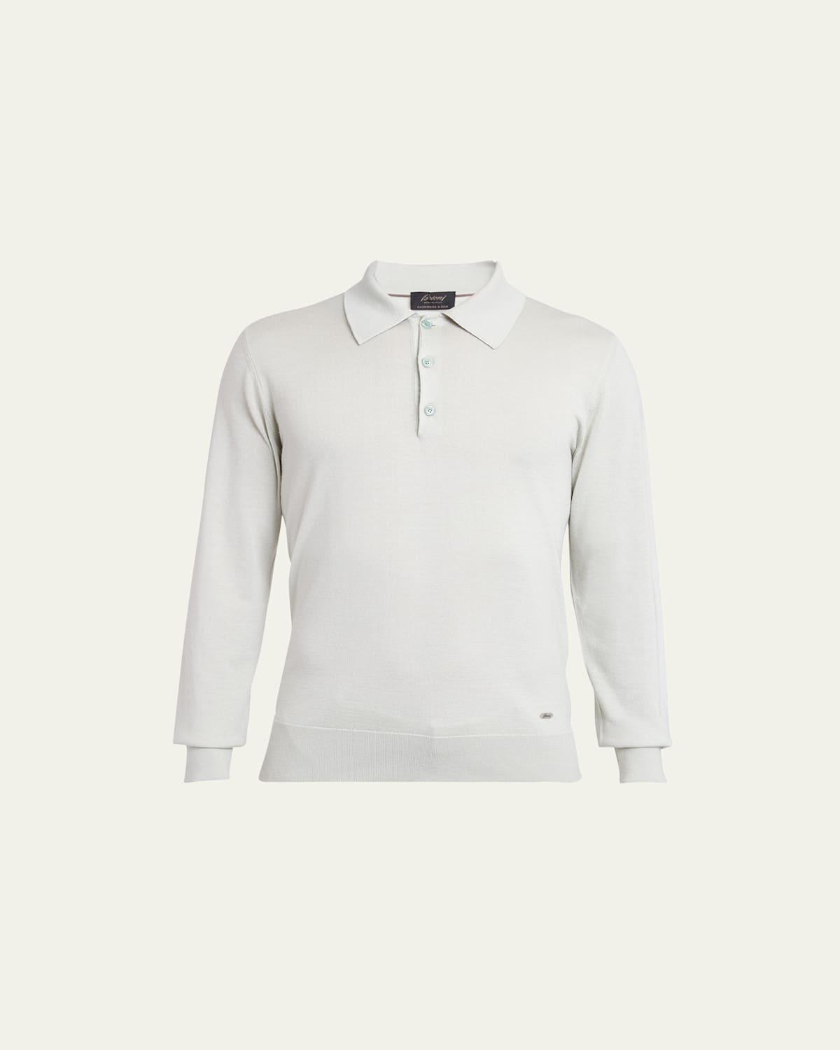 Mens Cashmere-Silk Polo Shirt Product Image