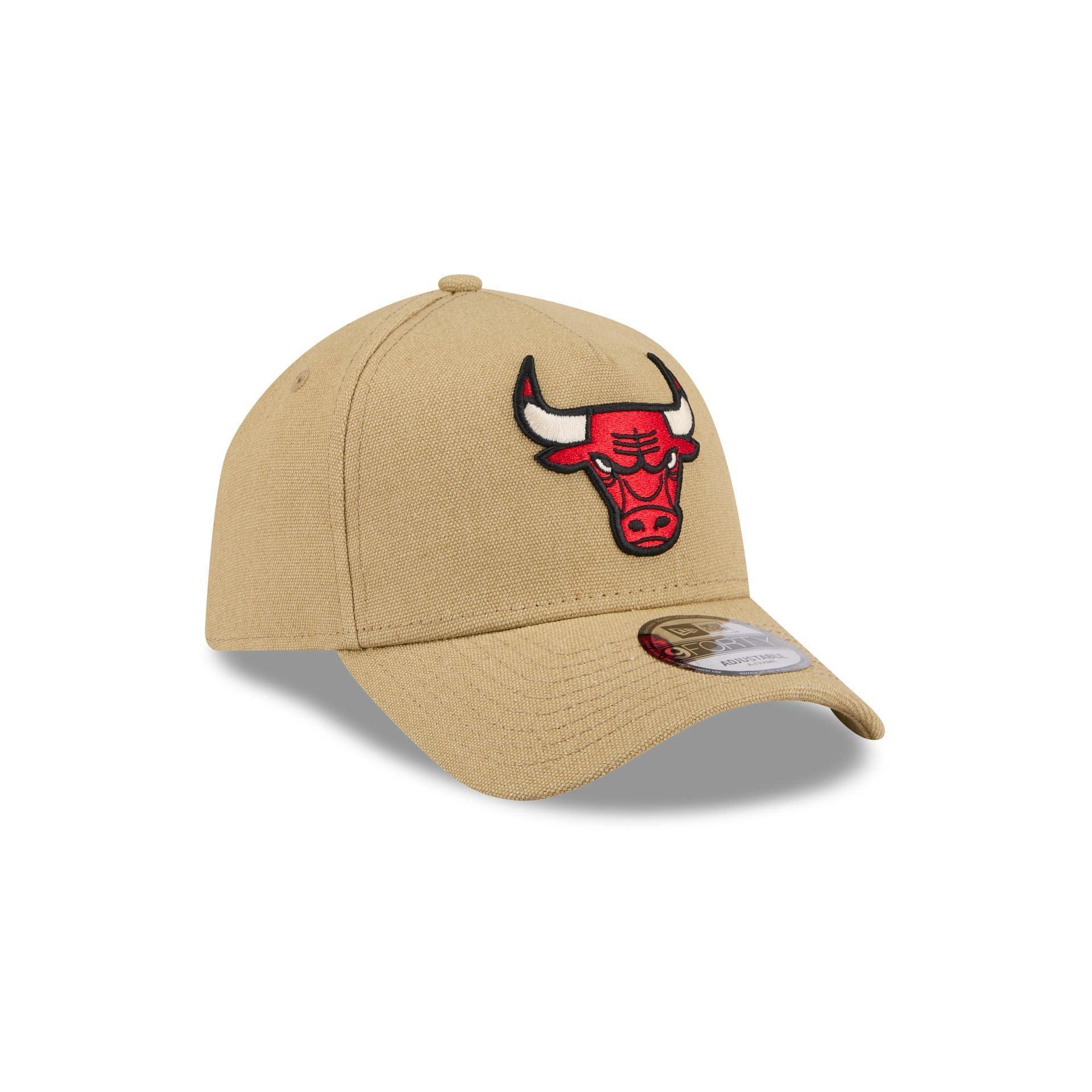 Chicago Bulls Logo Essentials Khaki 9FORTY A-Frame Snapback Hat Male Product Image