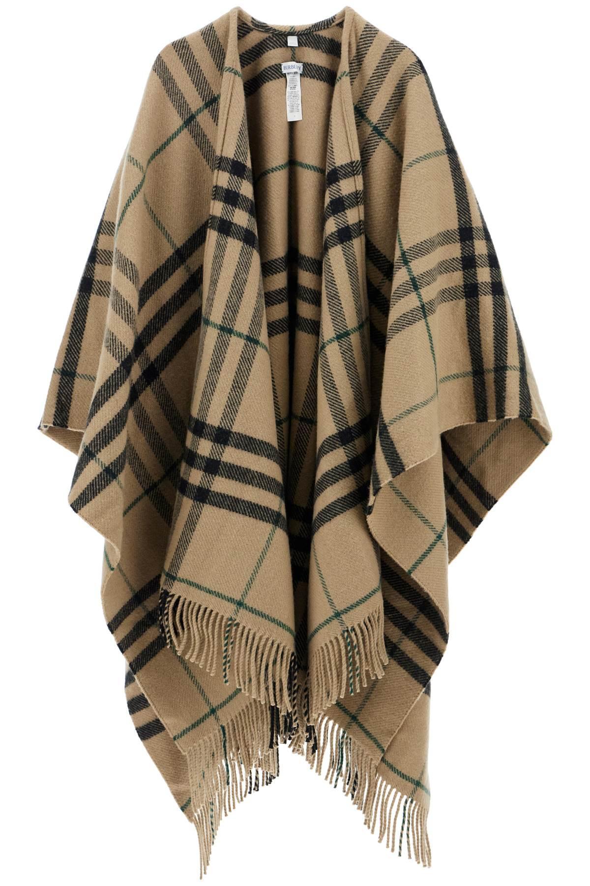 BURBERRY Ered Cape In Wool And Cashmere By Cate In Multi Product Image