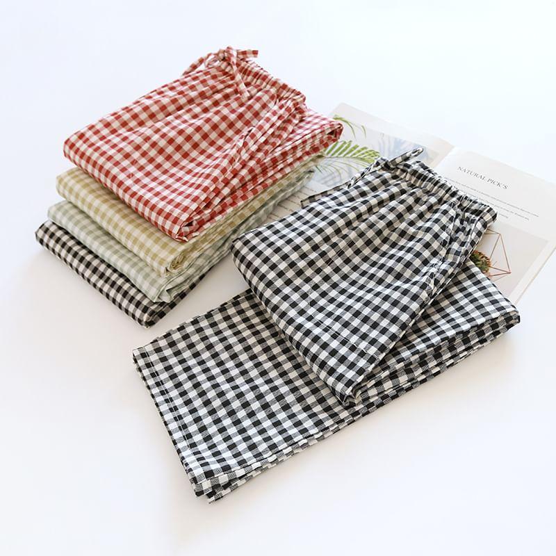 Couple Matching Plaid Pajama Pants (Various Designs) Product Image