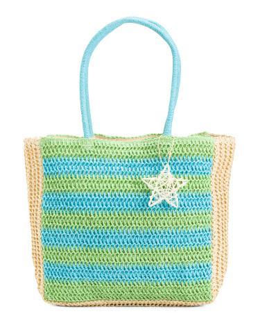 Slam Crochet Tote for Women | Leather Product Image