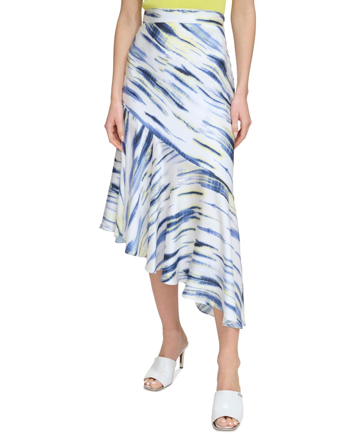 Women's Printed Asymmetrical Midi Skirt Product Image