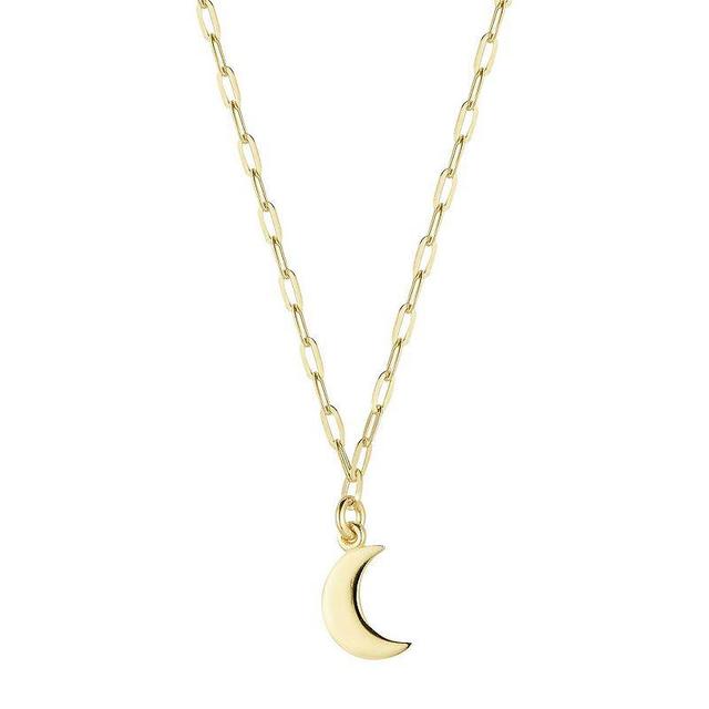 Sunkissed Sterling Crescent Moon Link Chain Necklace, Womens, Gold Tone Product Image