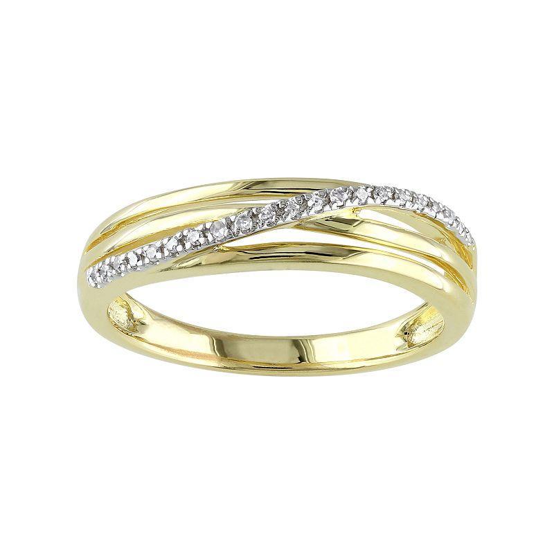 Stella Grace Gold Tone Sterling Silver Diamond Accent Twist Ring, Womens Product Image