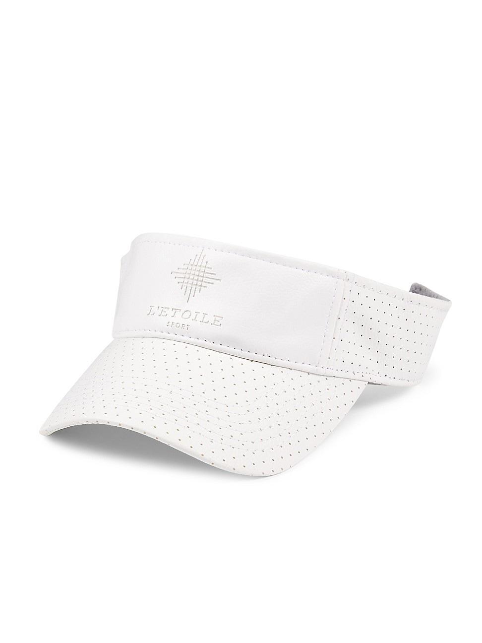 Womens Perforated Faux Leather Visor Product Image