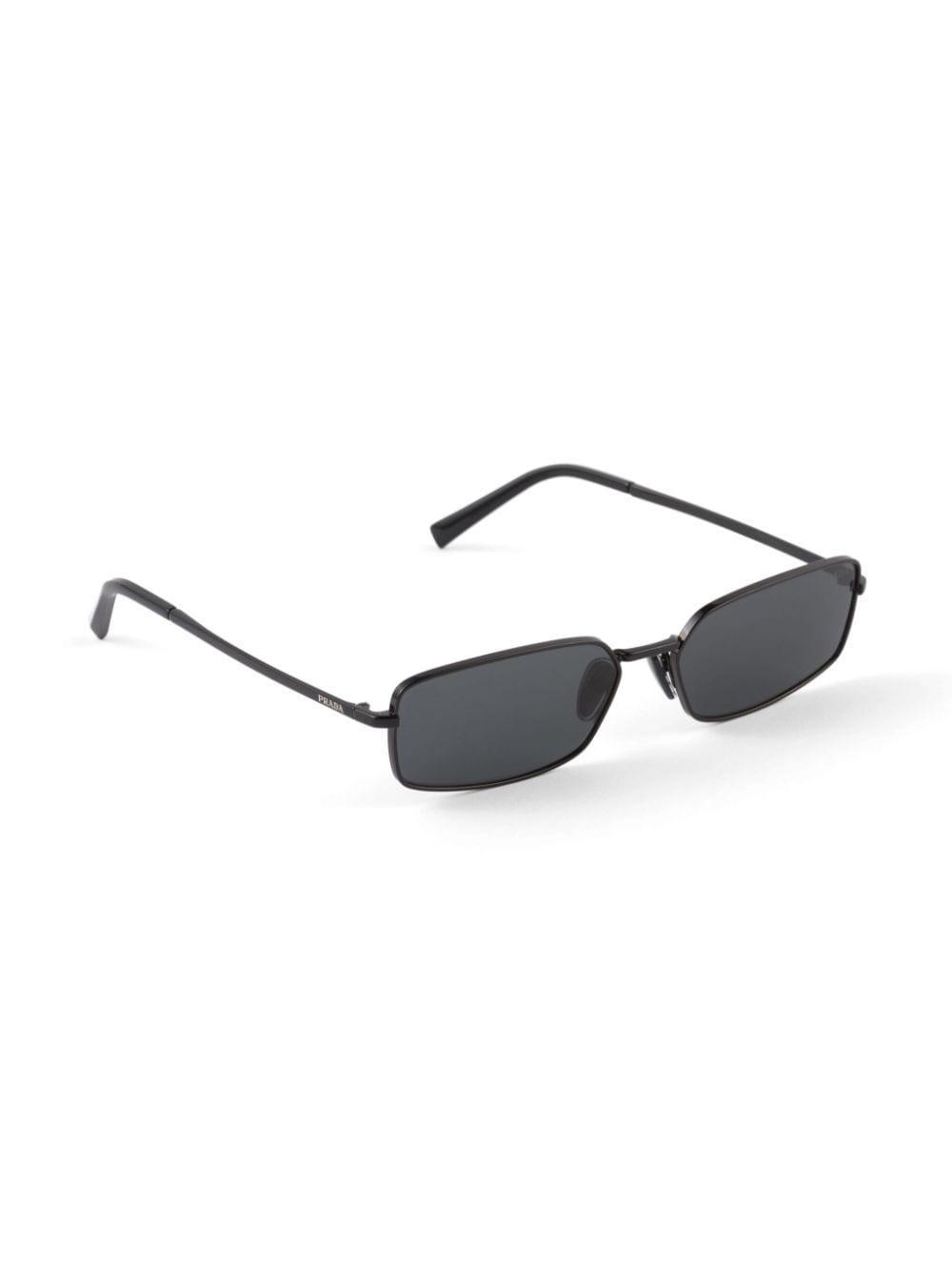 Tinted Rectangle-frame Sunglasses In Black Product Image