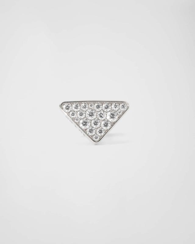 Eternal Gold single earring in white gold with diamonds Product Image