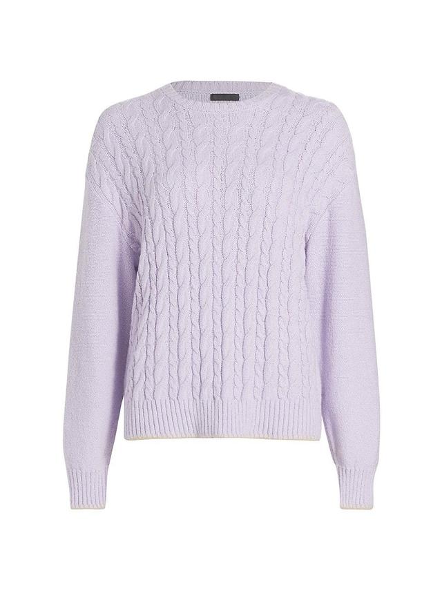 Womens Cable-Knit Sweater Product Image