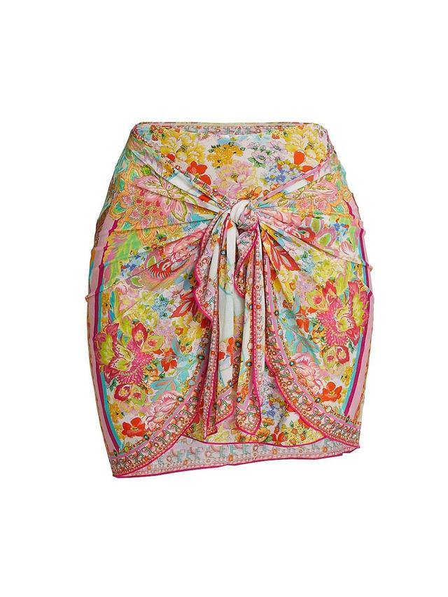 Womens Floral Short Sarong Product Image