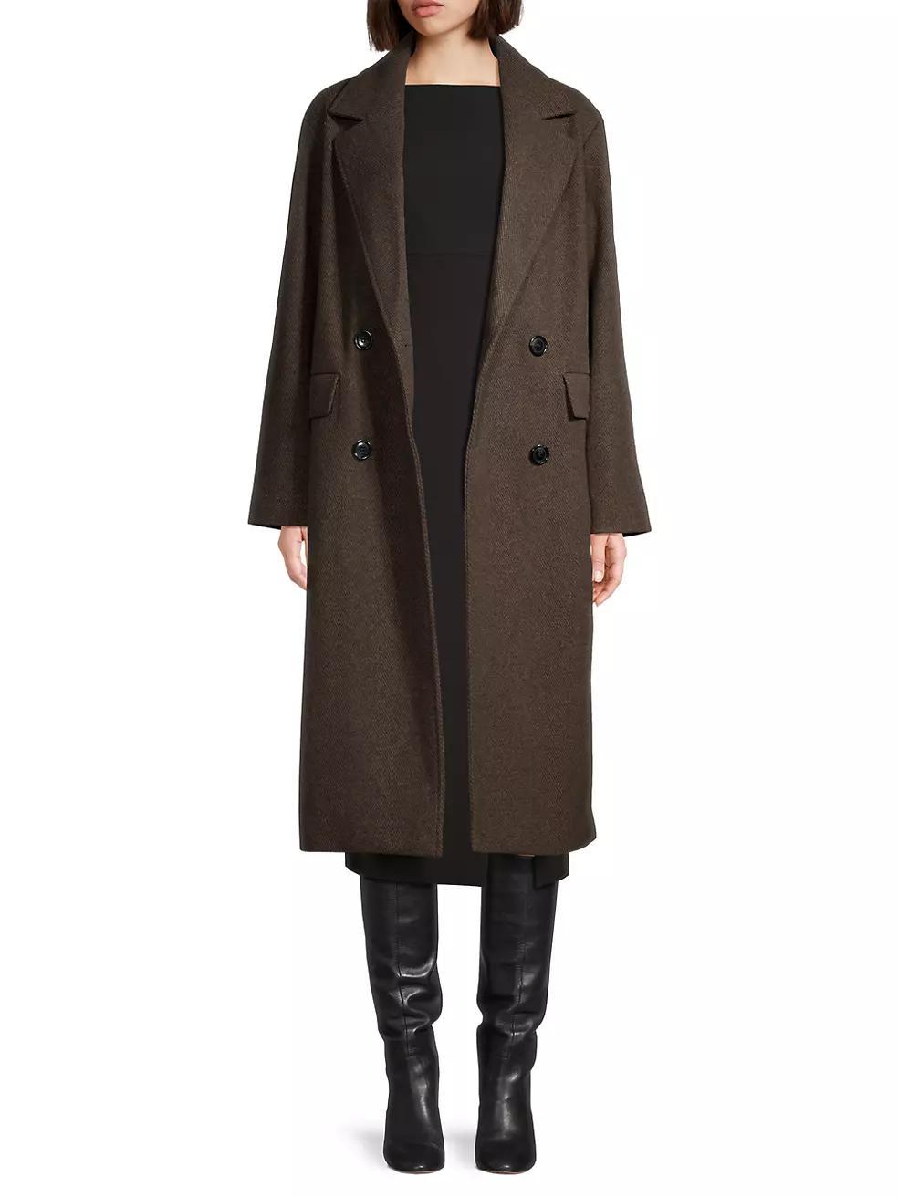 Double-Breasted Long Coat Product Image