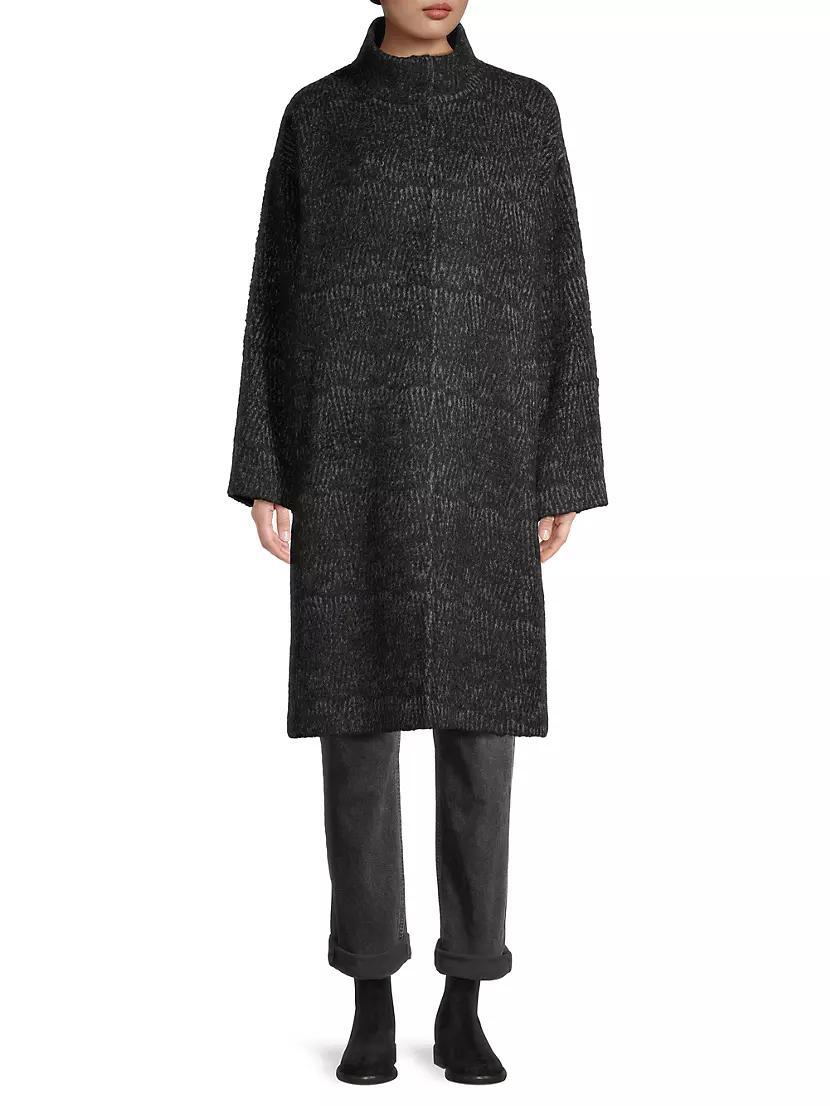 Brushed Mélange Alpaca-Blend Coat Product Image