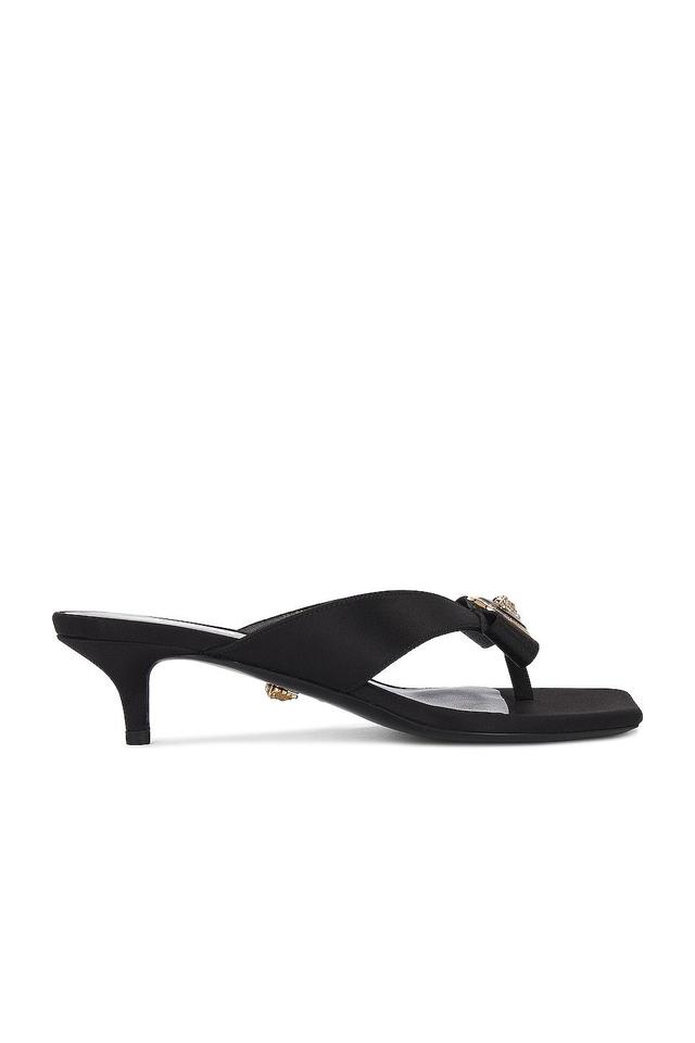 VERSACE Fabric Sandals in Black - Black. Size 40 (also in 36.5, 39.5). Product Image