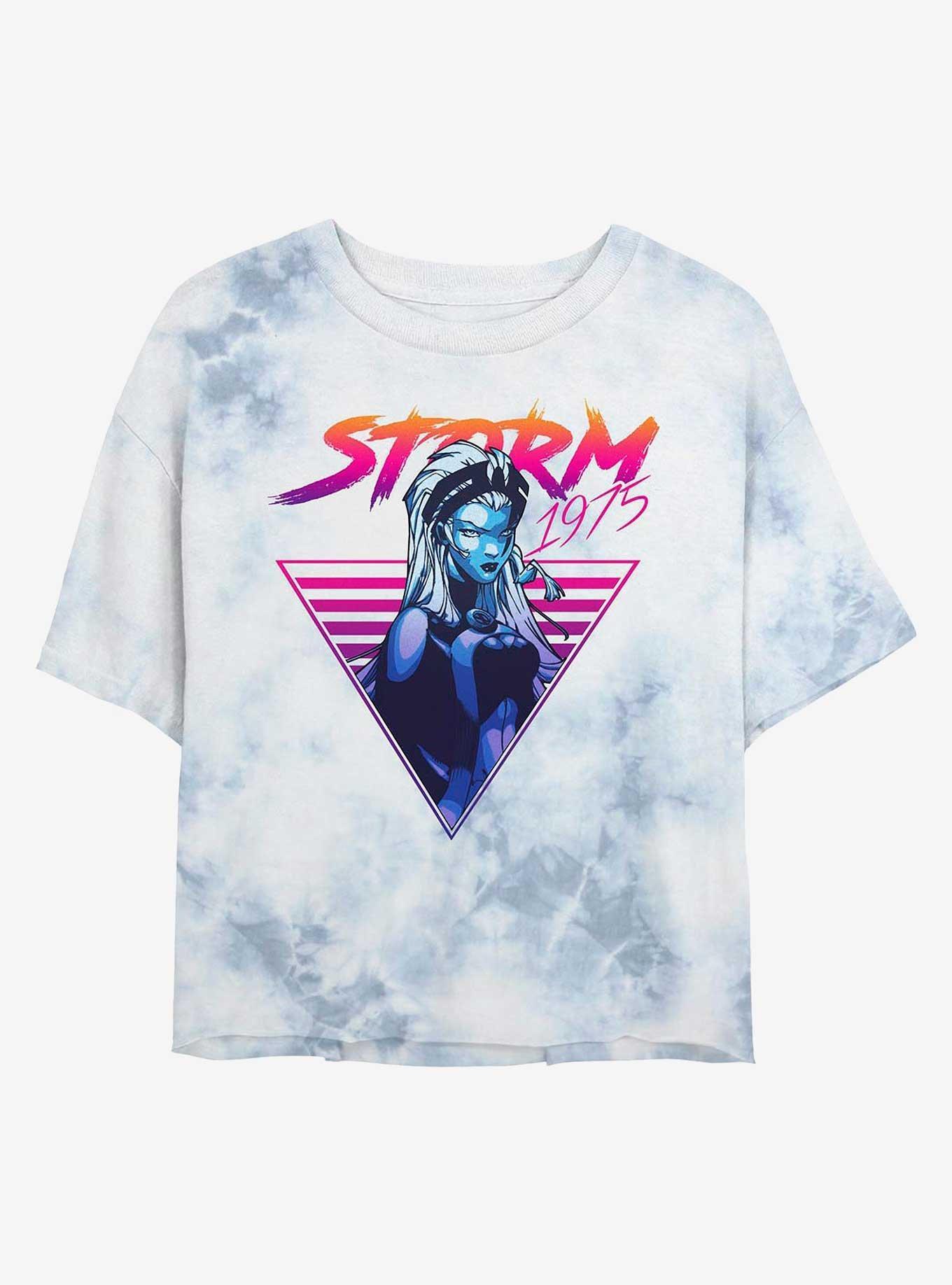 Marvel X-Men Neon Storm Tie-Dye Girls Crop T-Shirt Product Image