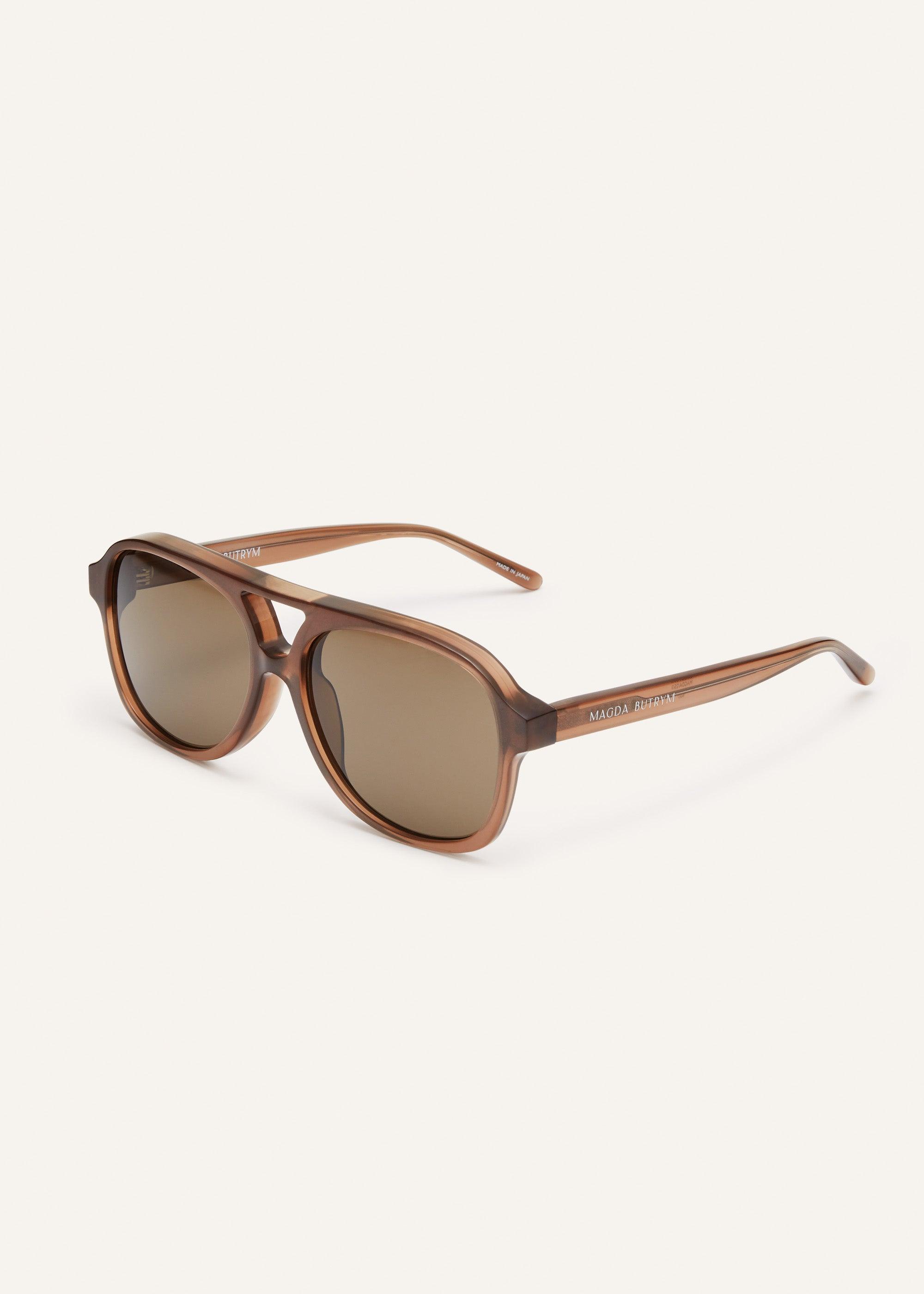 Aviator sunglasses in brown Product Image