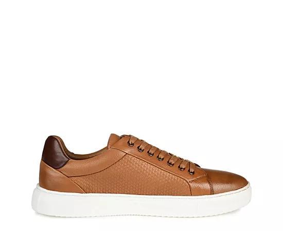 Thomas & Vine Canton Mens Leather Sneakers Red Product Image