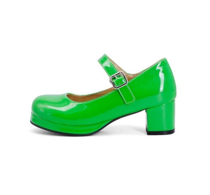 Block-Heel Patent Mary Jane Shoes Product Image