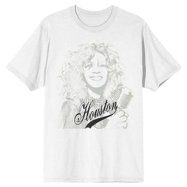 Mens Whitney Houston Graphic Tee White Product Image