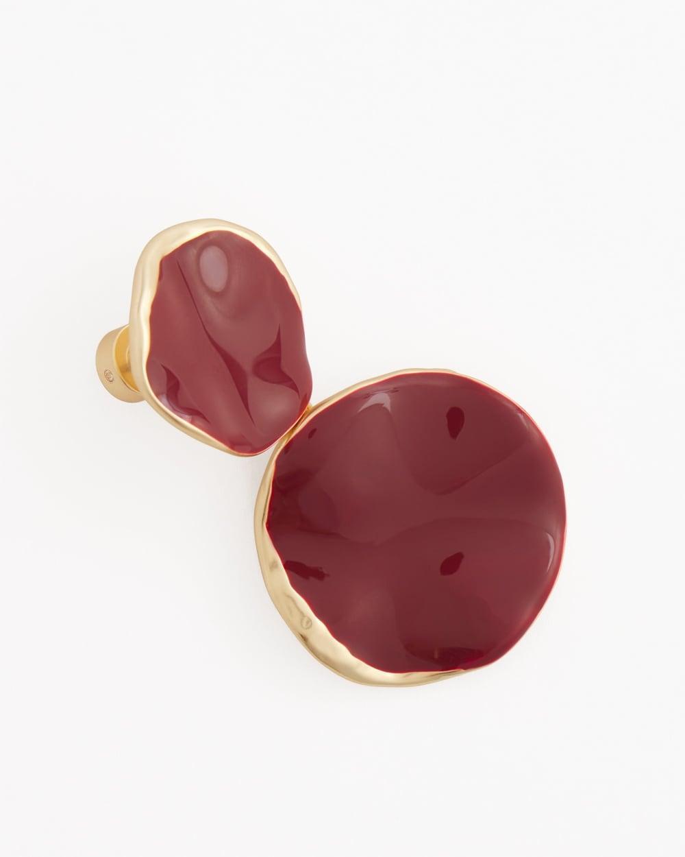 No Droop™ Berry Round Drop Earrings Product Image