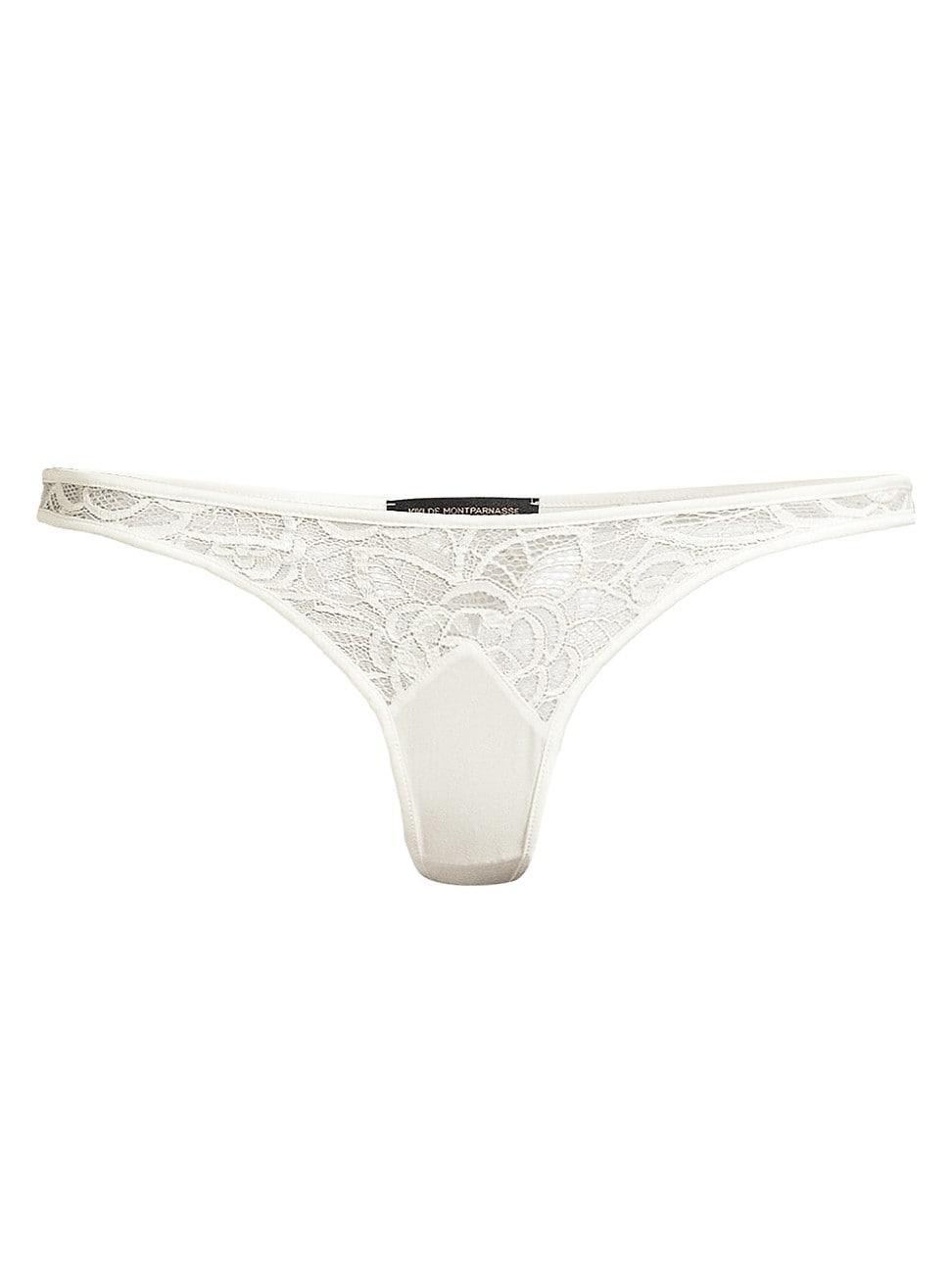 Womens Coquette Lace Thong Product Image