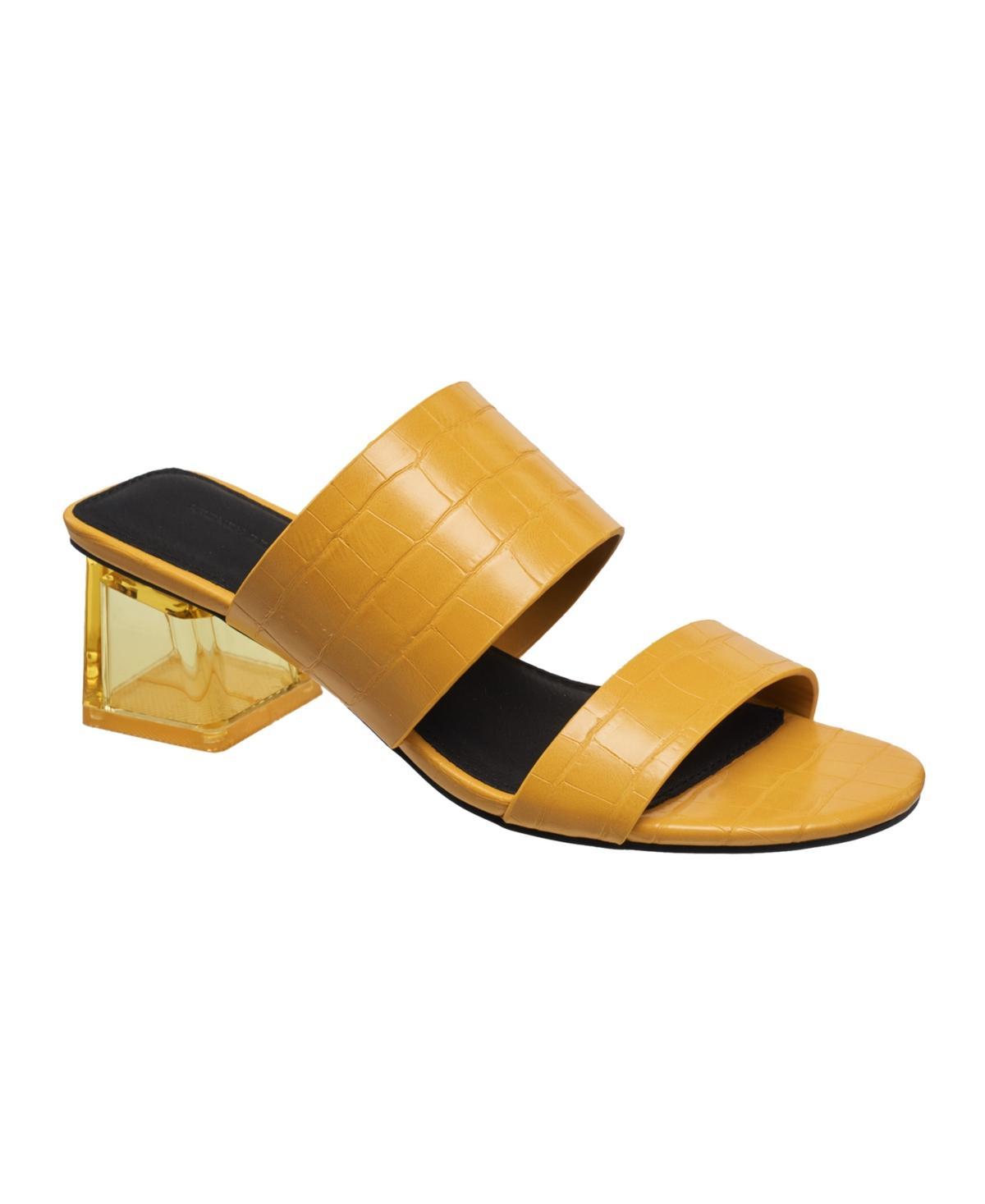 French Connection Womens Slide on Block Heel Sandals Product Image