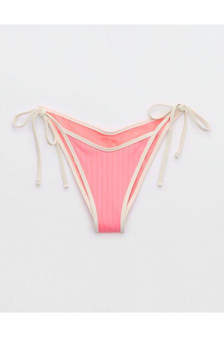 Aerie Wide Rib Low Rise Tie Cheekiest Bikini Bottom Women's Product Image