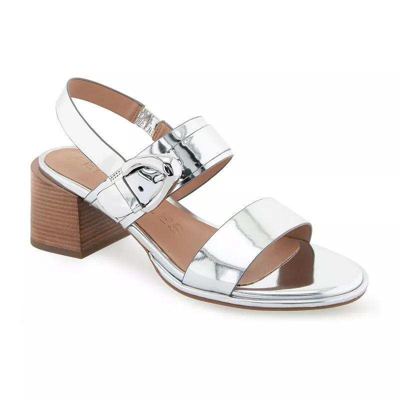 Aerosoles Nova Womens Dress Sandals Silver Mirror Grey Product Image