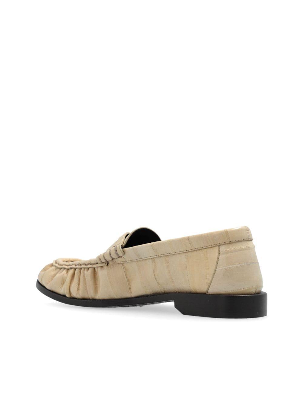 SAINT LAURENT Women's Le Loafer Penny Slippers In Eel In Ivory Product Image