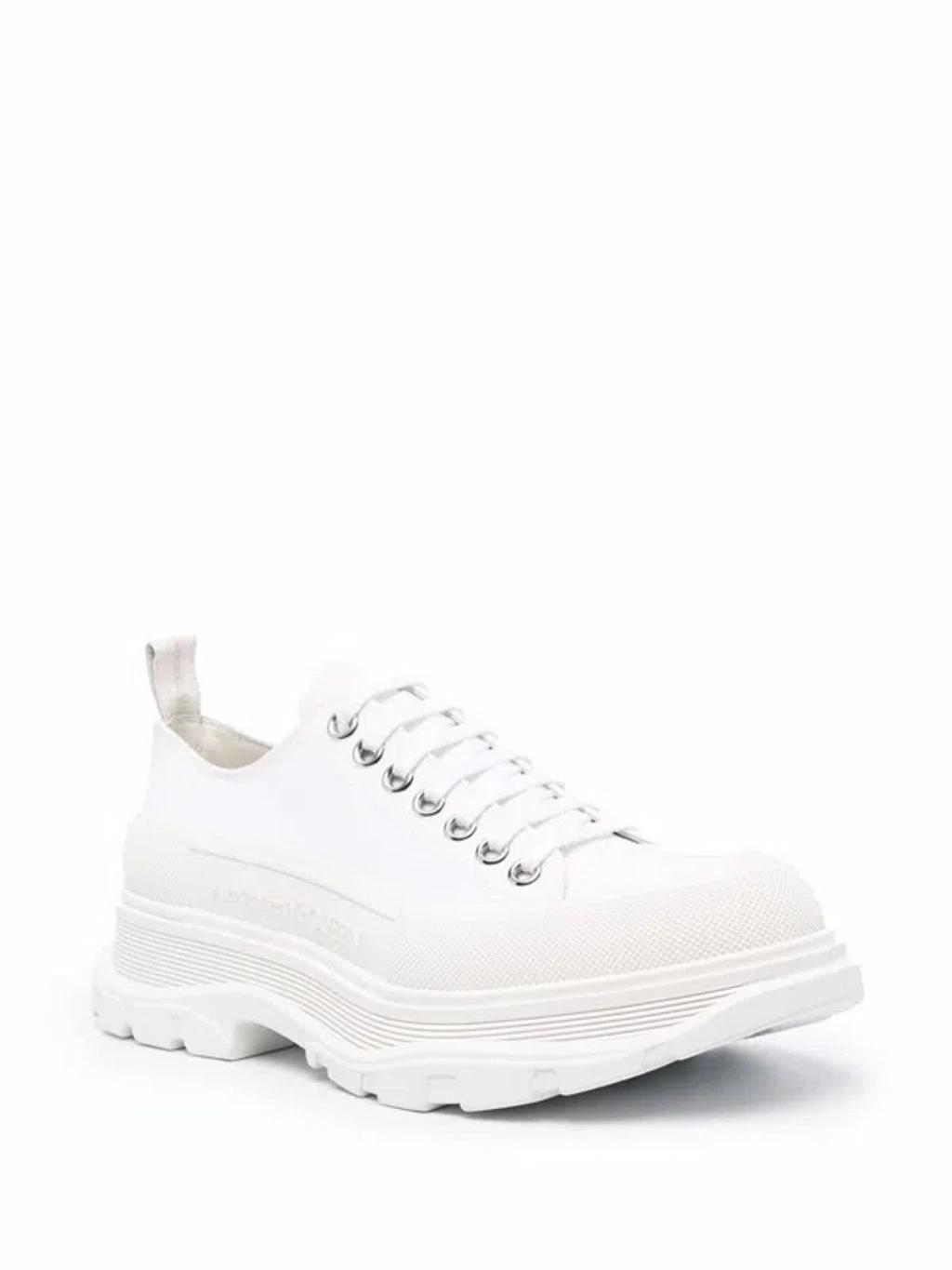 White White Tread Slick Sneakers Product Image