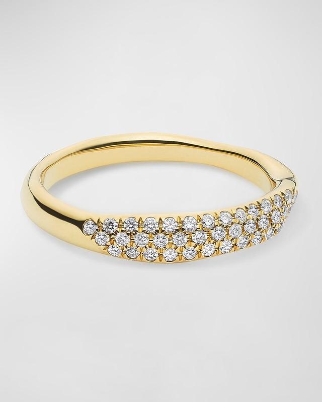 Squiggle Band Ring in 18K Gold with Diamonds Product Image