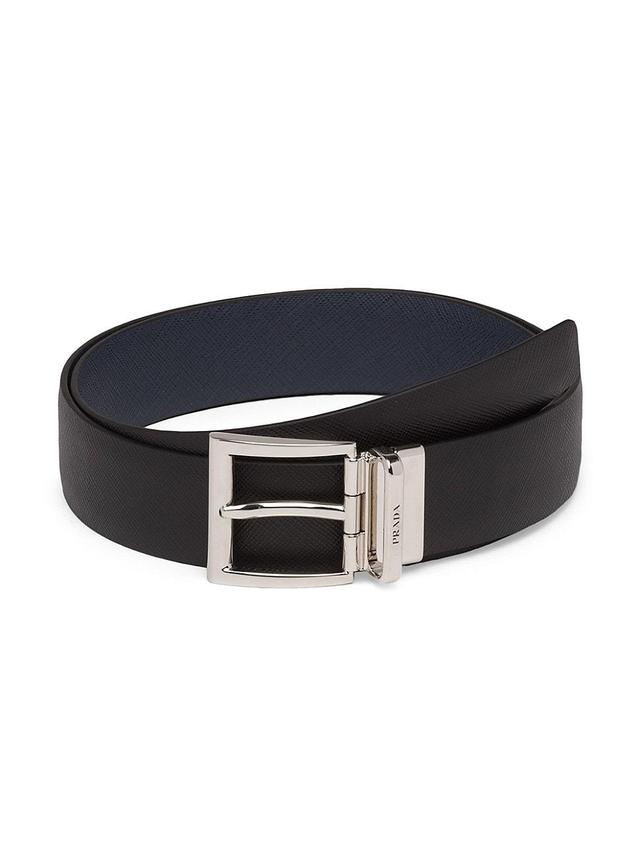 Mens Saffiano Leather Reversible Belt Product Image