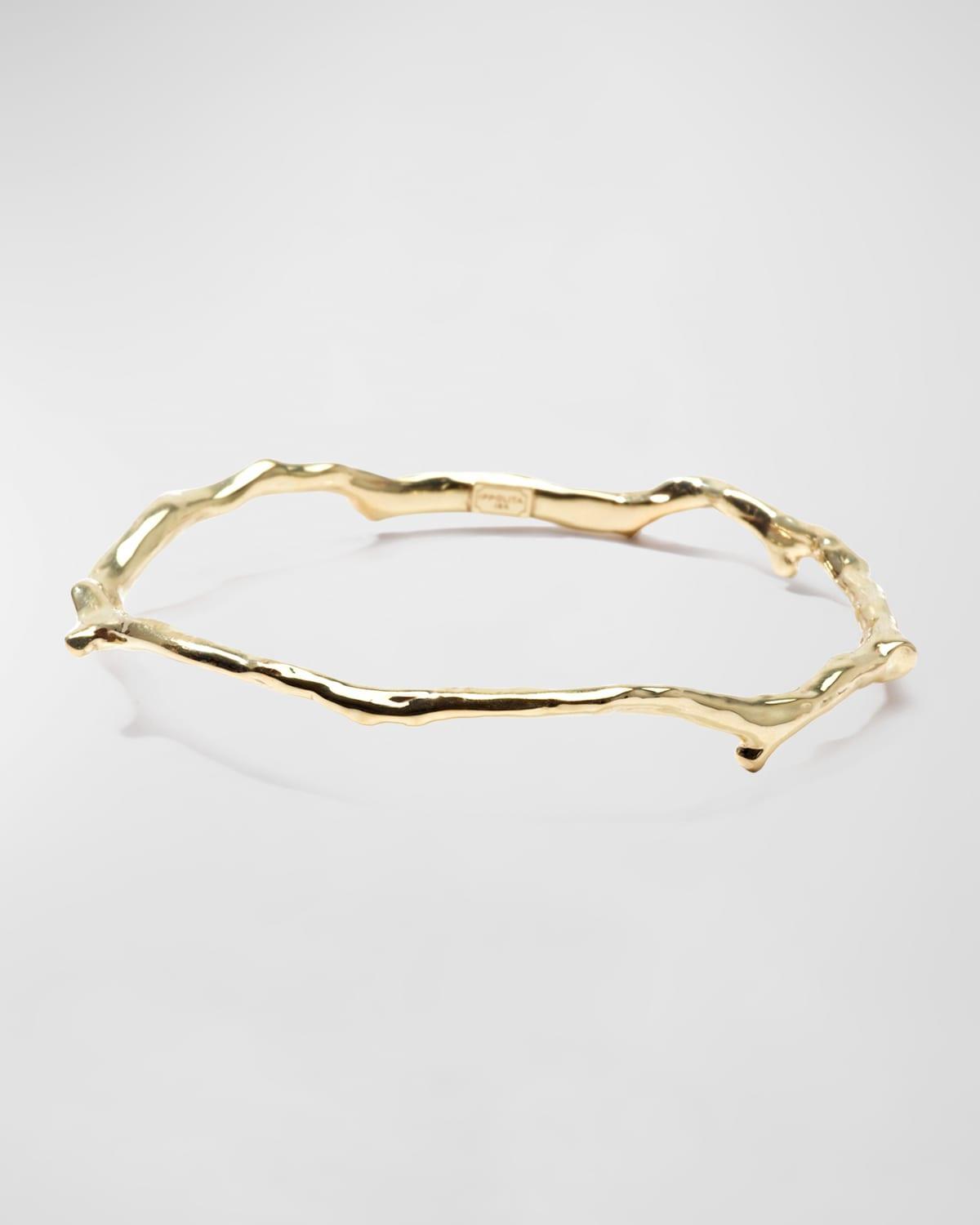 Womens Classico 18K Yellow Gold Branch Bangle Bracelet - Gold Product Image