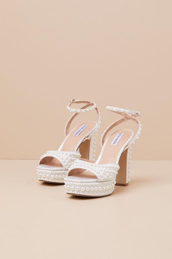 Assured-P Pearl Platform Ankle Strap High Heel Sandals product image