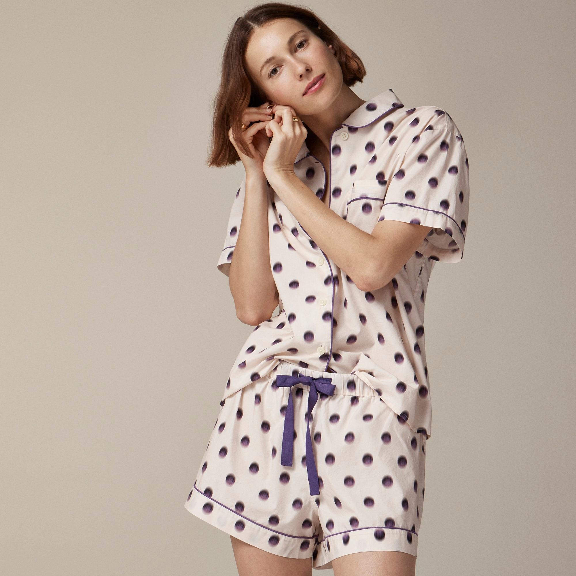 Cotton poplin pajama short set Product Image