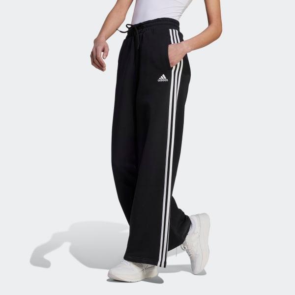 Essentials 3-Stripes French Terry Wide Pants Product Image