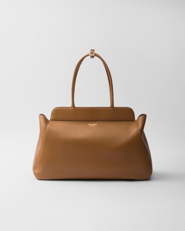 Large leather tote bag Product Image