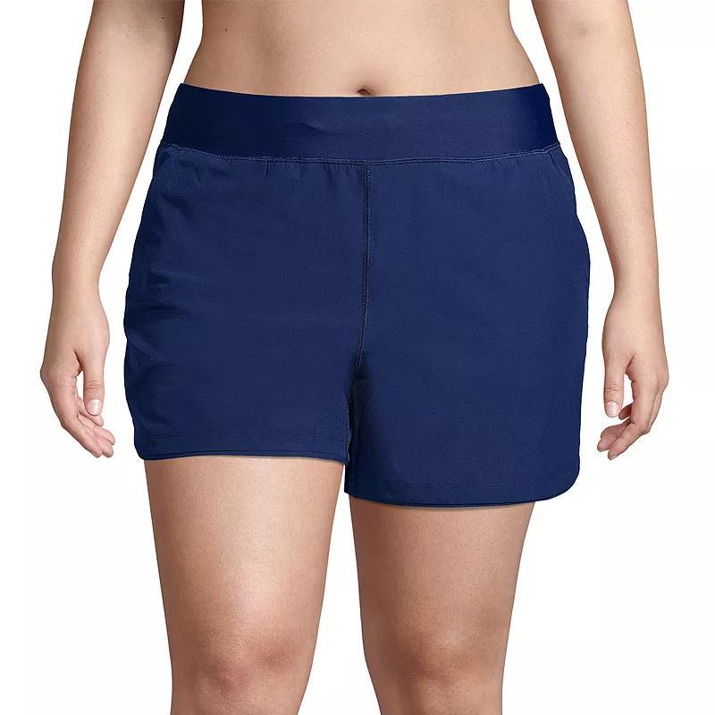 Plus Size Lands End 5 Quick Dry Swim Shorts With Panty, Womens Product Image