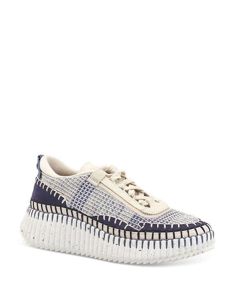 Chloe Nama Low Top Sneakers in Biscotti Beige - Beige. Size 35 (also in 37, 39). Product Image