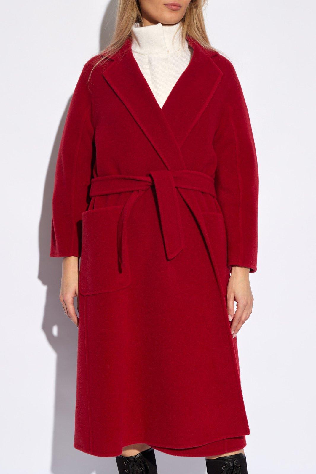 Cashmere Ludmilla Wrap Coat In Rosso Product Image